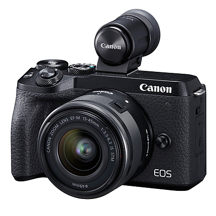 Canon EOS M6 Mark II Mirrorless Camera with 15-45mm Lens and Viewfinder Kit (B