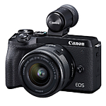 Canon EOS M6 Mark II Mirrorless Camera with 15-45mm Lens  and  Viewfinder Kit (B 0