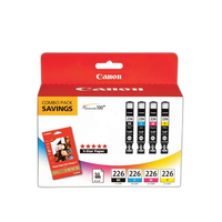 Canon CLI-226 4-Color Ink Tank with 50 Sheets 4x6 Photo Paper Plus Glossy II 0