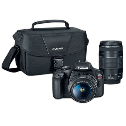 Canon EOS REBEL T7 EF18-55mm + EF 75-300mm Double Zoom KIT