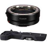 Canon EF-EOS R Mount Adapter and Black EG-E1 Grip 0