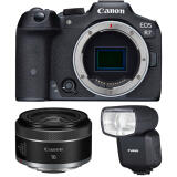 Canon EOS R7 Mirrorless Camera with RF 16mm Lens  and  Speedlite EL-5 0