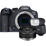 Canon EOS R7 Mirrorless Camera with RF 16mm Lens  and  Speedlite EL-5 2