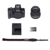Canon EOS R50 Mirrorless Camera (Black) with RF-S18-45mm f/4.5-6.3 IS STM Ki 6