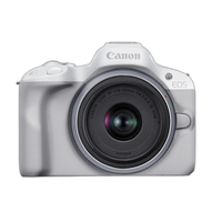 Canon EOS R50 Mirrorless Camera (White) with RF-S 18-45mm Lens 0