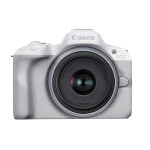 Canon EOS R50 Mirrorless Camera (White) with RF-S 18-45mm Lens 1