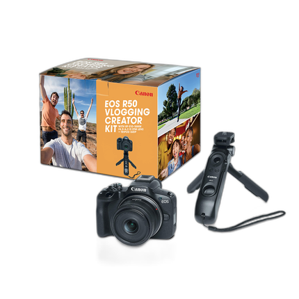 Canon EOS R50 Mirrorless Camera with RF-S 10-18mm Video Creator Kit
