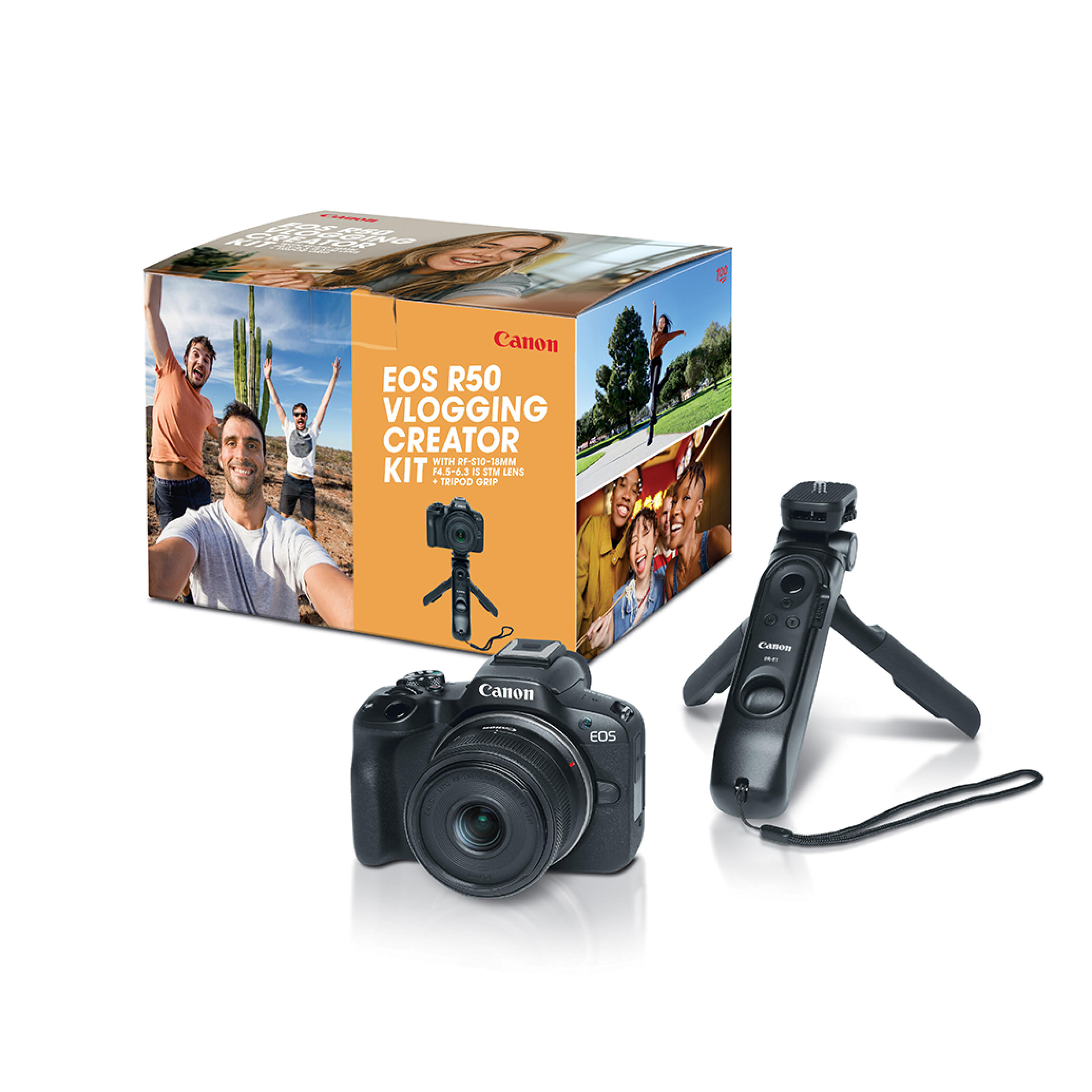 Canon EOS R50 Mirrorless Camera with RF-S 10-18mm Video Creator Kit