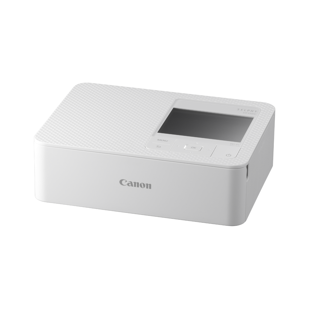 Canon SELPHY CP1500 Compact Photo Printer (White) with KP-108 Ink