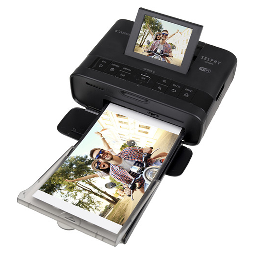 Canon SELPHY CP1300 Compact Photo Printer (Black) with KP-108 Ink