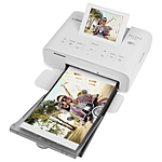 Canon SELPHY CP1300 Compact Photo Printer (White) w/ KP-108 Cloth  and  Cable 1