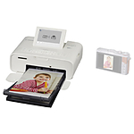 Canon SELPHY CP1300 Compact Photo Printer (White) w/ KP-108 Cloth  and  Cable 6