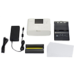 Canon SELPHY CP1300 Compact Photo Printer (White) w/ KP-108 Cloth  and  Cable 7
