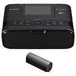 Canon SELPHY CP1300 Compact Photo Printer Battery Bundle - Black 0