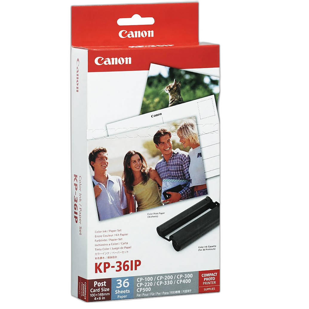 Canon KP-36IP Color Ink and Paper Set 4X6 PAPER, 36 SHEETS