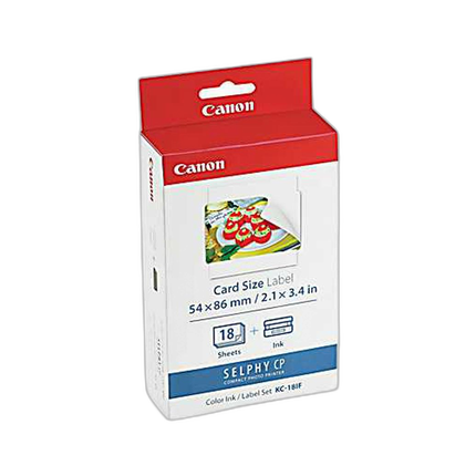 Canon KC-18IF Color Ink/Card Size Label Set