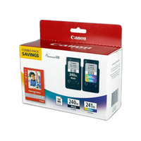 Canon PG-240XL Black/CL-241XL Color with GP-502 (50 Sheet Pack) 0