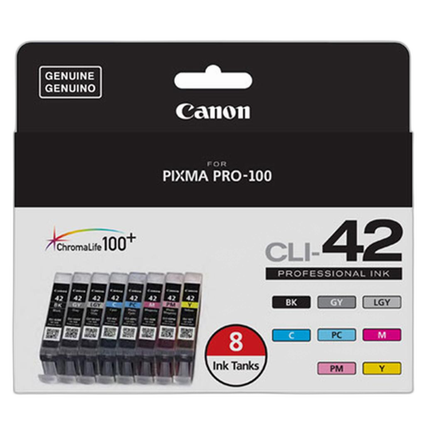 Canon CLI-42 Color 8 Ink Value Pack for Canon Pixma Pro-100 Printer