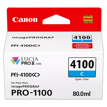 Canon PFI-4100 Cyan Ink for PRO-1000 Printer