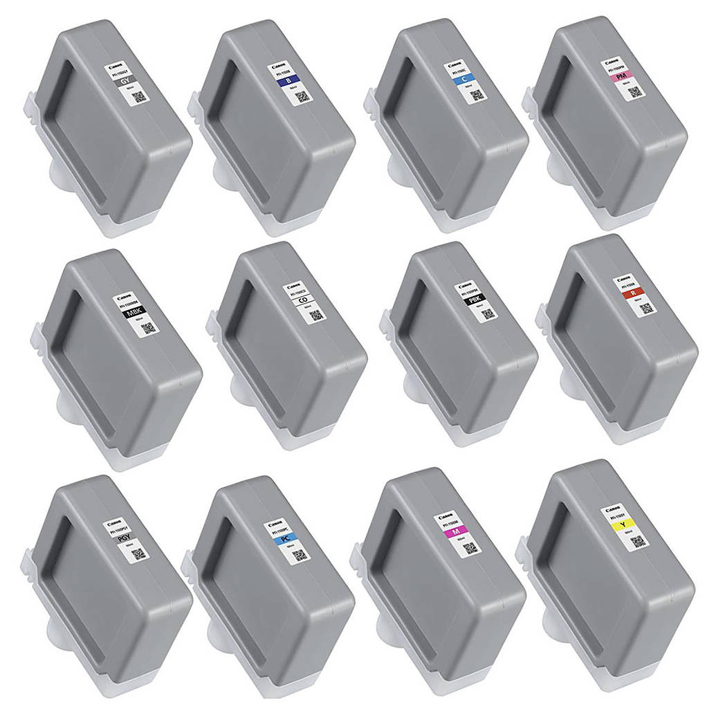 Canon PFI-1100 160ml Complete Pigment Ink Tank Bundle