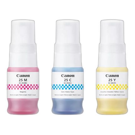 Canon GI-25 CMY Ink Bottle Value Pack