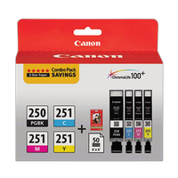 Canon PGI-250/CLI-251 4 Color Combo Pack for Canon Pixma MG6620 and MX922 0
