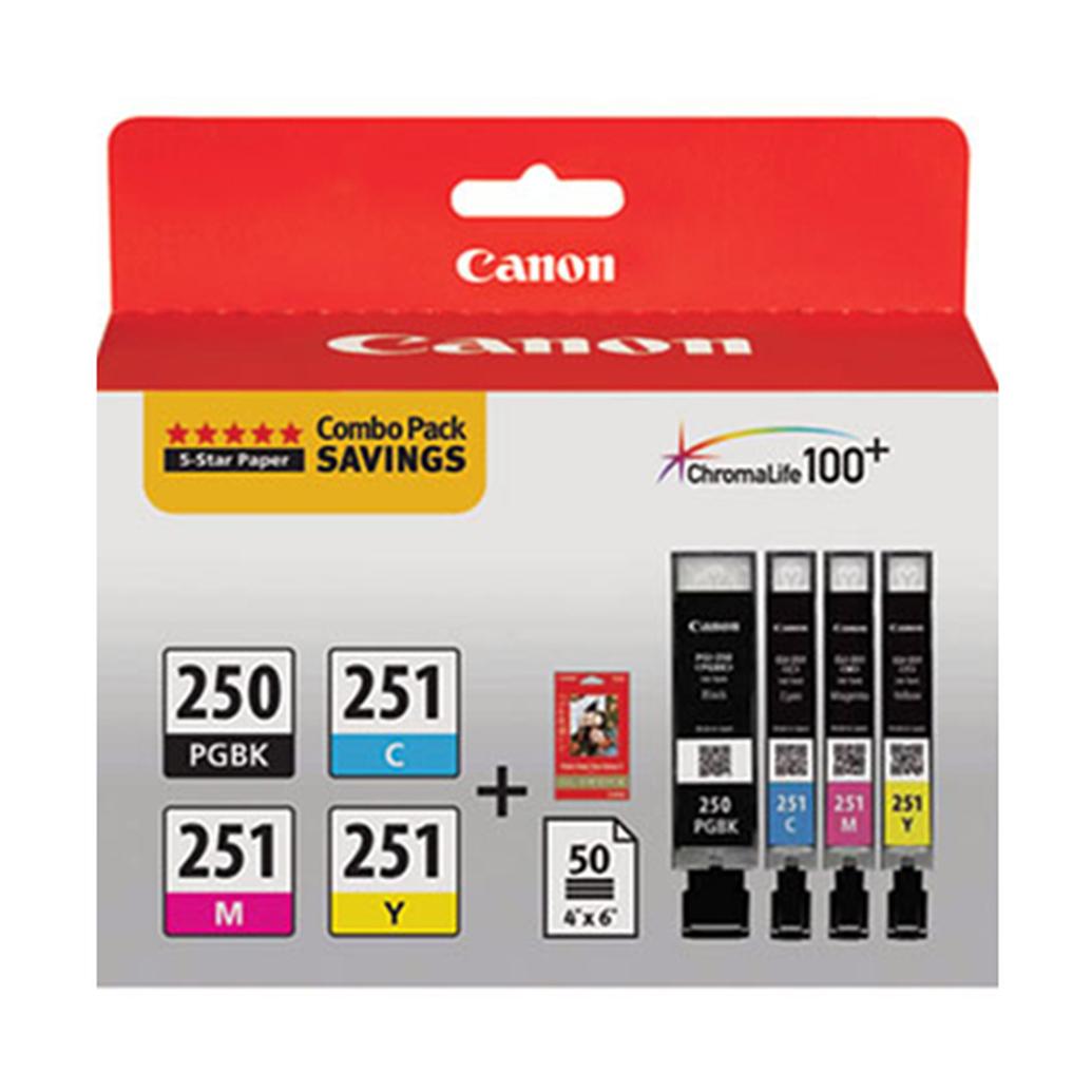 Canon PGI-250/CLI-251 4 Color Combo Pack for Canon Pixma MG6620 and MX922