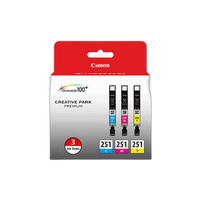 Canon CLI-251 3-Color Ink Cartridge Pack 0
