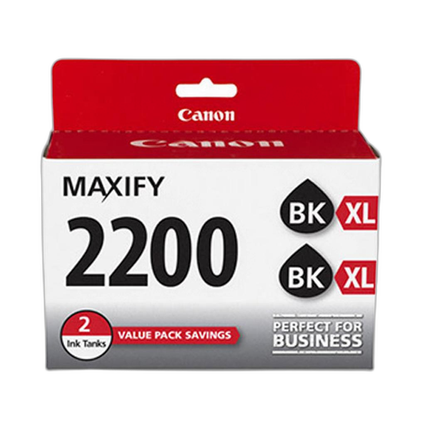 Canon PGI-2200 XL Black Twin Pack for Canon Maxify MB5320 iB4020 and MB5020