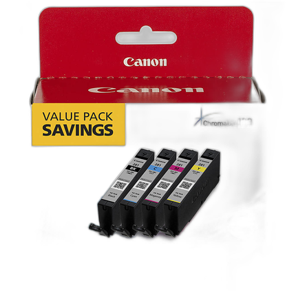 Canon CLI-281 BKCMY 4 Color Ink Tank Value Pack