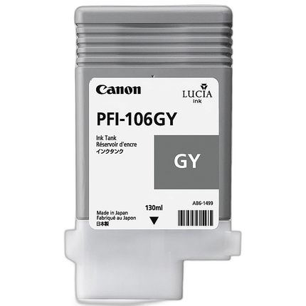 Canon PFI-106GY Gray Ink Cartridge (130 ml)