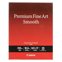 Canon 8.5x11 Premium Fine Art Smooth Paper - 25 Sheets 0