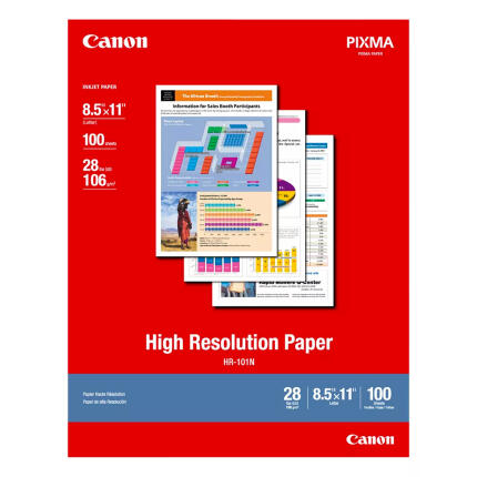 Canon 8.5x11 High Resolution Paper (100 Sheets)