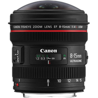 Canon EF 8-15mm f/4L Fisheye USM Ultra-Wide Zoom Lens - Black