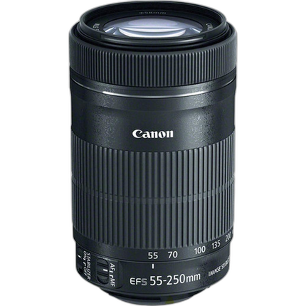 Canon EF-S 55-250mm f/4-5.6 IS STM Telephoto Lens - Black