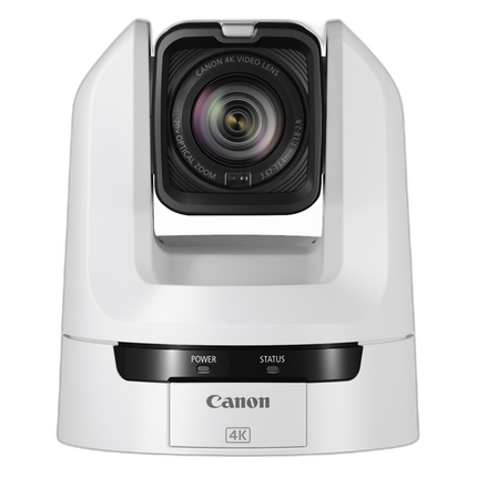 Canon CR-N100 4K NDI PTZ Camera with 20x Zoom (Titanium White)