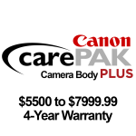 Canon CarePAK PLUS EOS Camera Body -  5500 to  7999.99 - 4 year warranty 0