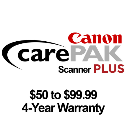 Canon CarePAK PLUS Scanner -  50 to  99.99 - 4 year warranty
