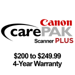 Canon CarePAK PLUS Scanner -  200 to  249.99 - 4 year warranty 0