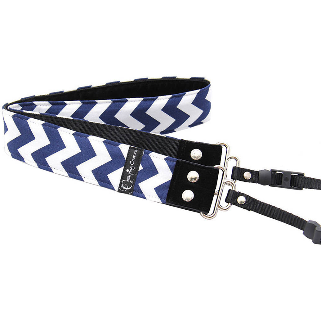 Capturing Couture - Chevron Navy 1.5 inch Strap