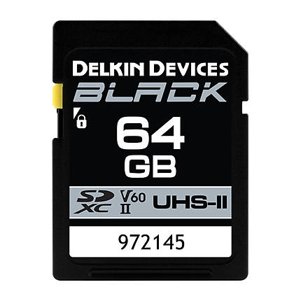 Delkin Devices 64Gb SDXC Black UHS-II V60 U3