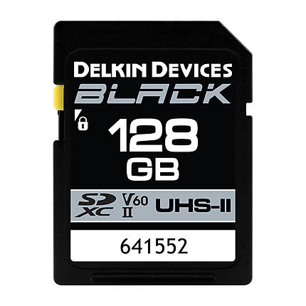 Delkin Devices 128GB SDXC Black UHS-II V60 U3