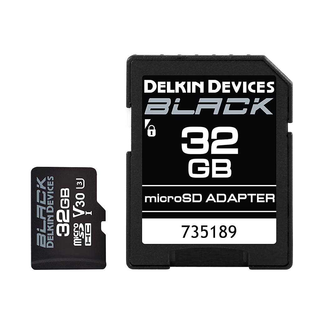 Delkin Devices 32GB MicroSDHC Black UHS-I V30 U3