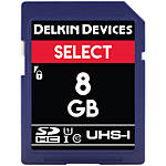 Delkin Devices 8GB SDHC UHS-I V10 80MB/s Read 20MB/s Write 0