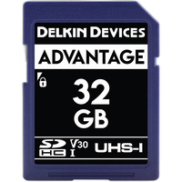 Delkin Devices 32GB SDHC Advantage 660X UHS-I 100MB/s Read 80MB/s Write 0