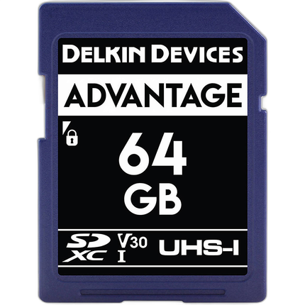 Delkin Devices 64GB SDXC Advantage 660X UHS-I 100MB/s Read 80MB/s Write