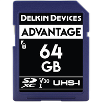 Delkin Devices 64GB SDXC Advantage 660X UHS-I 100MB/s Read 80MB/s Write 0
