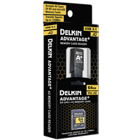 Delkin ADVANTAGE PLUS UHS-I A2 64GB SDXC w/Reader 170MB/s Read 90MB/s Write 0