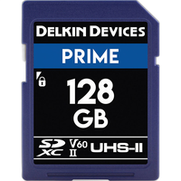 Delkin Devices 128GB Prime SDXC UHS-II V60 280MB/s Read 150MB/s Write 0