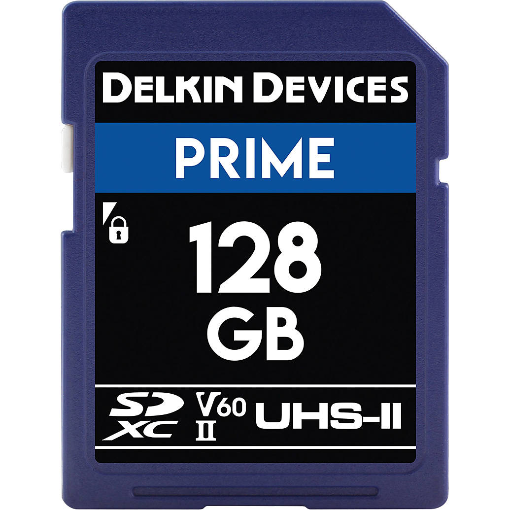 Delkin Devices 128GB Prime SDXC UHS-II V60 280MB/s Read 150MB/s Write